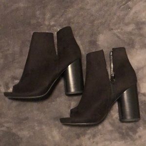 Black Block Heel Booties